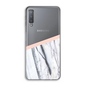 CaseCompany A touch of peach: Samsung Galaxy A7 (2018) Transparant Hoesje