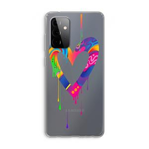 CaseCompany Melts My Heart: Samsung Galaxy A72 Transparant Hoesje