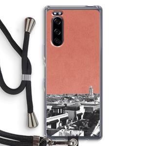 CaseCompany Marrakech Skyline : Sony Xperia 5 Transparant Hoesje met koord