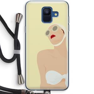 CaseCompany Summer: Samsung Galaxy A6 (2018) Transparant Hoesje met koord