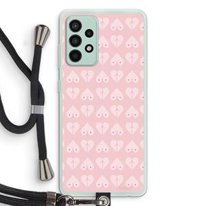 CaseCompany Ass 'n Titties: Samsung Galaxy A52s 5G Transparant Hoesje met koord