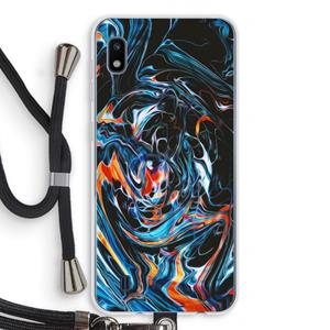 CaseCompany Black Unicorn: Samsung Galaxy A10 Transparant Hoesje met koord