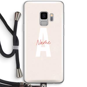 CaseCompany Strawberry Milkshake: Samsung Galaxy S9 Transparant Hoesje met koord