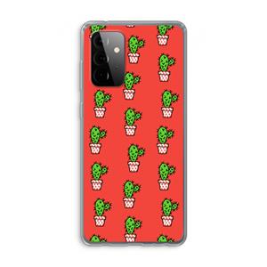 CaseCompany Mini cactus: Samsung Galaxy A72 Transparant Hoesje