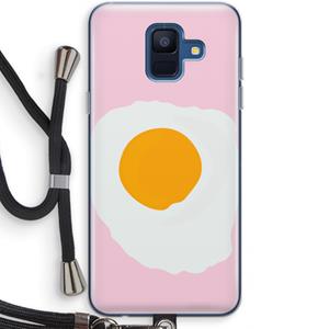 CaseCompany Sunny side up: Samsung Galaxy A6 (2018) Transparant Hoesje met koord