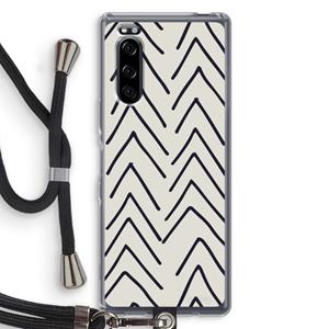 CaseCompany Marrakech Arrows: Sony Xperia 5 Transparant Hoesje met koord