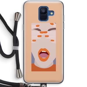 CaseCompany Surprise: Samsung Galaxy A6 (2018) Transparant Hoesje met koord