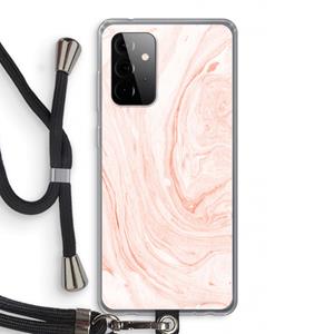 CaseCompany Peach bath: Samsung Galaxy A72 5G Transparant Hoesje met koord
