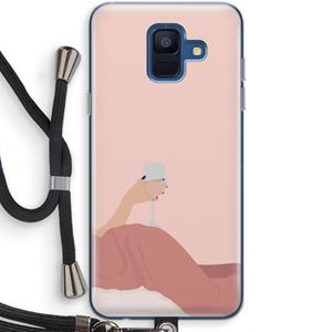 CaseCompany Wine: Samsung Galaxy A6 (2018) Transparant Hoesje met koord