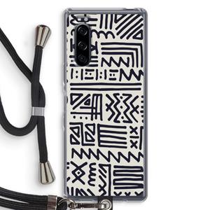 CaseCompany Marrakech print: Sony Xperia 5 Transparant Hoesje met koord