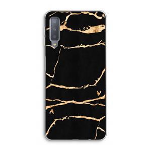 CaseCompany Gouden marmer: Samsung Galaxy A7 (2018) Transparant Hoesje
