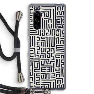 CaseCompany Moroccan Print: Sony Xperia 5 Transparant Hoesje met koord