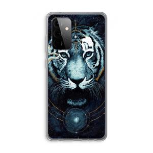 CaseCompany Darkness Tiger: Samsung Galaxy A72 Transparant Hoesje
