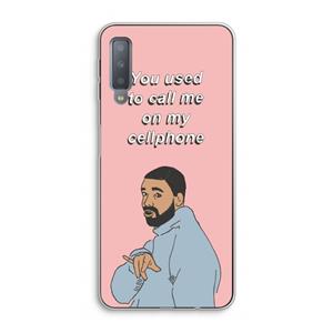 CaseCompany Hotline bling: Samsung Galaxy A7 (2018) Transparant Hoesje