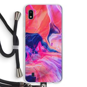 CaseCompany Earth And Ocean: Samsung Galaxy A10 Transparant Hoesje met koord