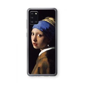 CaseCompany The Pearl Earring: Samsung Galaxy A31 Transparant Hoesje