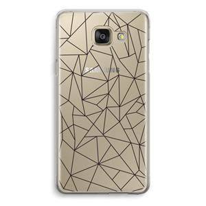 CaseCompany Geometrische lijnen zwart: Samsung Galaxy A5 (2016) Transparant Hoesje