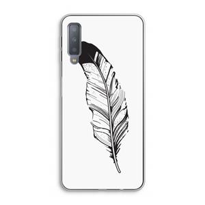 CaseCompany Pluim: Samsung Galaxy A7 (2018) Transparant Hoesje