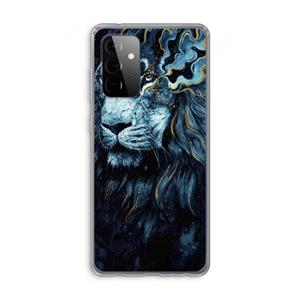 CaseCompany Darkness Lion: Samsung Galaxy A72 Transparant Hoesje