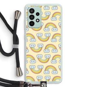 CaseCompany Regenboog: Samsung Galaxy A52s 5G Transparant Hoesje met koord