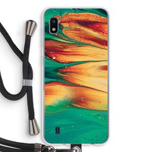 CaseCompany Green Inferno: Samsung Galaxy A10 Transparant Hoesje met koord