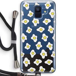 CaseCompany Spiegeleitjes: Samsung Galaxy A6 (2018) Transparant Hoesje met koord