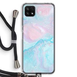 CaseCompany Fantasie pastel: Samsung Galaxy A22 5G Transparant Hoesje met koord