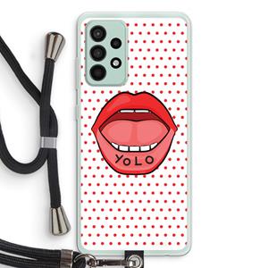 CaseCompany Yolo Denise: Samsung Galaxy A52s 5G Transparant Hoesje met koord
