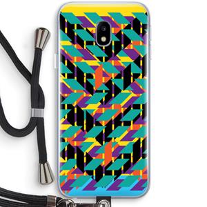 CaseCompany Skew Bee 1: Samsung Galaxy J3 (2017) Transparant Hoesje met koord