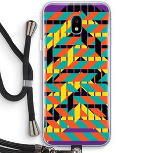CaseCompany Skew Bee 2: Samsung Galaxy J3 (2017) Transparant Hoesje met koord