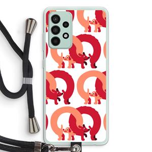 CaseCompany Dogs: Samsung Galaxy A52s 5G Transparant Hoesje met koord