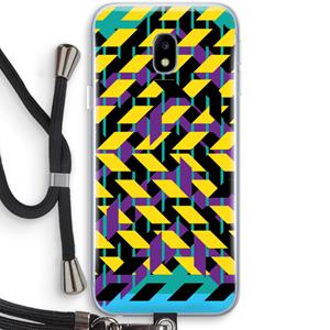 CaseCompany Skew Bee 3: Samsung Galaxy J3 (2017) Transparant Hoesje met koord