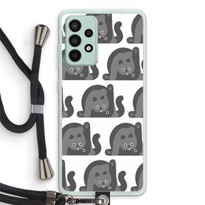 CaseCompany Cats: Samsung Galaxy A52s 5G Transparant Hoesje met koord