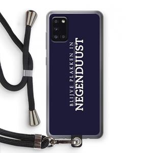 CaseCompany Blijve plakken in Negenduust: Samsung Galaxy A31 Transparant Hoesje met koord