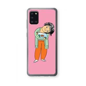CaseCompany Visknuffel: Samsung Galaxy A31 Transparant Hoesje