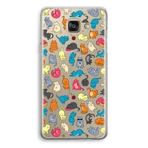 CaseCompany Kleurrijke katten: Samsung Galaxy A5 (2016) Transparant Hoesje
