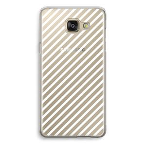 CaseCompany Strepen zwart-wit: Samsung Galaxy A5 (2016) Transparant Hoesje