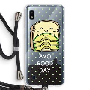 CaseCompany Avo Good Day: Samsung Galaxy A10 Transparant Hoesje met koord