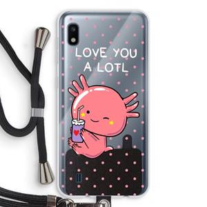 CaseCompany Love You A Lotl: Samsung Galaxy A10 Transparant Hoesje met koord