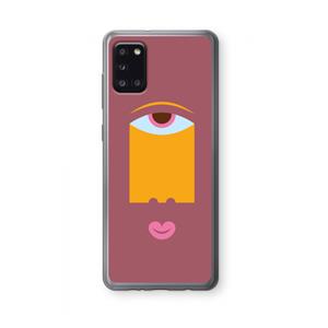 CaseCompany Mono V: Samsung Galaxy A31 Transparant Hoesje