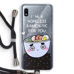 CaseCompany I'm A Hopeless Ramen-Tic For You: Samsung Galaxy A10 Transparant Hoesje met koord