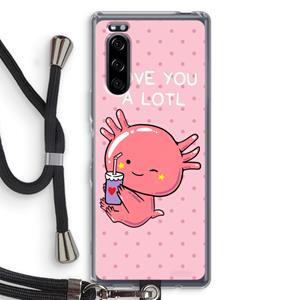 CaseCompany Love You A Lotl: Sony Xperia 5 Transparant Hoesje met koord