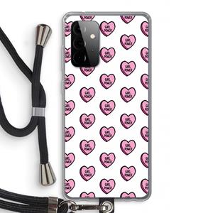 CaseCompany GIRL POWER: Samsung Galaxy A72 5G Transparant Hoesje met koord
