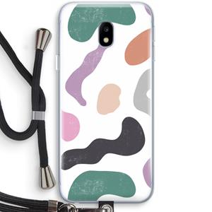 CaseCompany Memphis Shapes: Samsung Galaxy J3 (2017) Transparant Hoesje met koord