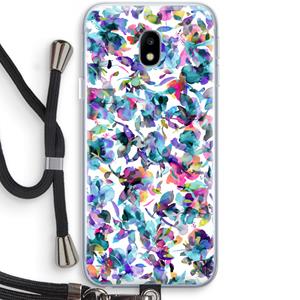 CaseCompany Hibiscus Flowers: Samsung Galaxy J3 (2017) Transparant Hoesje met koord