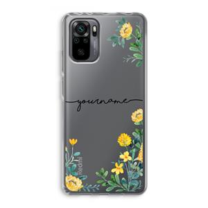 CaseCompany Gele bloemen: Xiaomi Redmi Note 10 Pro Transparant Hoesje