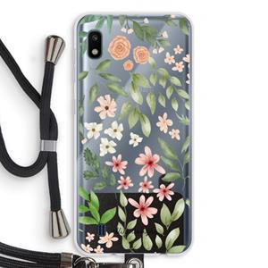 CaseCompany Botanical sweet flower heaven: Samsung Galaxy A10 Transparant Hoesje met koord