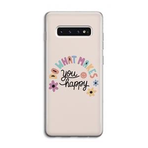 CaseCompany Happy days: Samsung Galaxy S10 4G Transparant Hoesje