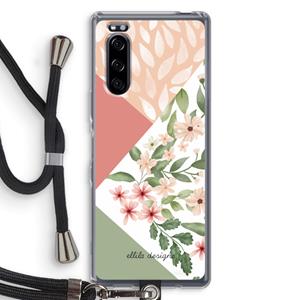 CaseCompany Sweet heaven geometrics: Sony Xperia 5 Transparant Hoesje met koord