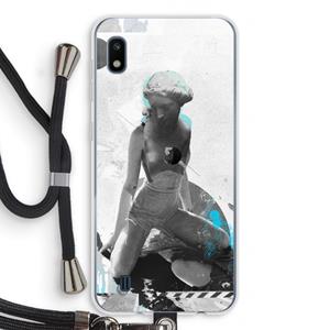 CaseCompany I will not feel a thing: Samsung Galaxy A10 Transparant Hoesje met koord